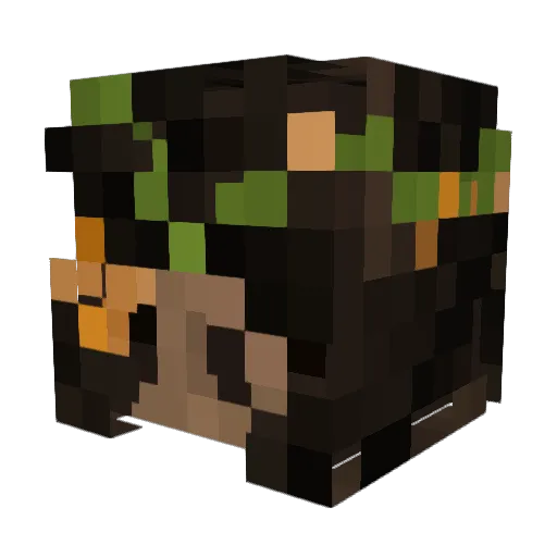 Artemis098 Minecraft avatar head, 3D render