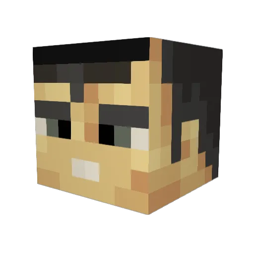Artemis14 Minecraft avatar head, 3D render