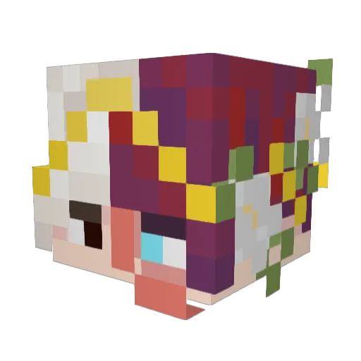 Artemis2426 Minecraft avatar head, 3D render