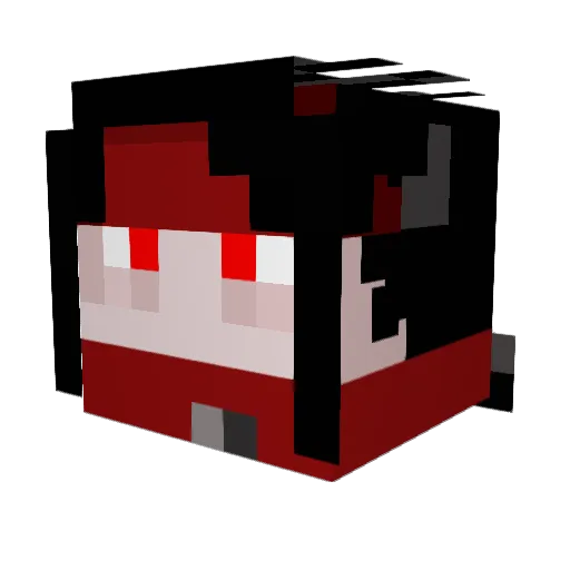Artemis42 Minecraft avatar head, 3D render