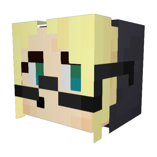 ArtemisCons Minecraft avatar head, 3D render