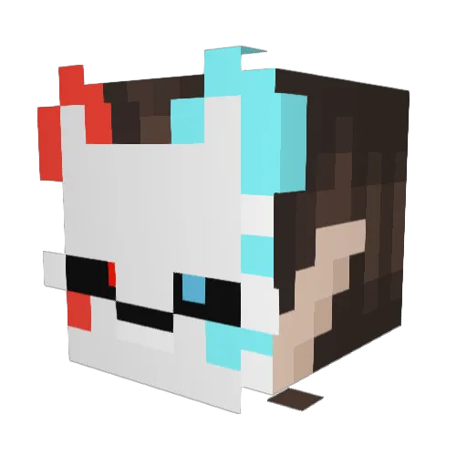 ArtemisLunar Minecraft avatar head, 3D render