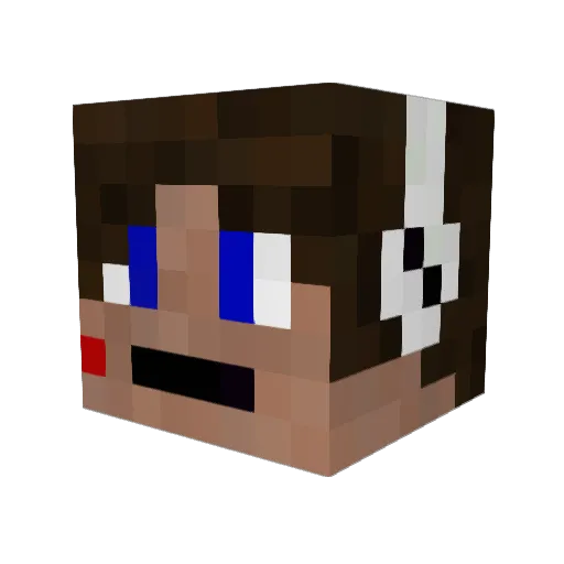 ArtemisMMD Minecraft avatar head, 3D render