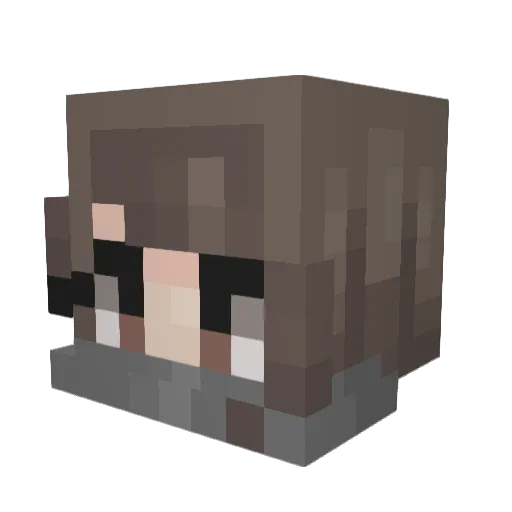 ArtemisRouge Minecraft avatar head, 3D render