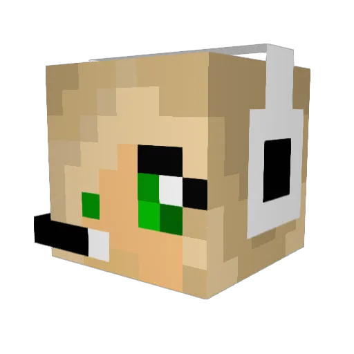 ArtemisWarrior Minecraft avatar head, 3D render