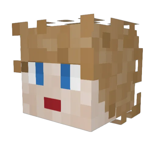 Artemis_Light05 Minecraft avatar head, 3D render