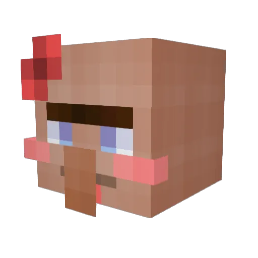 Artemisqowo Minecraft avatar head, 3D render