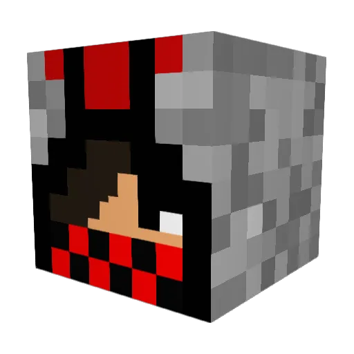 ArtemkaProfi Minecraft avatar head, 3D render