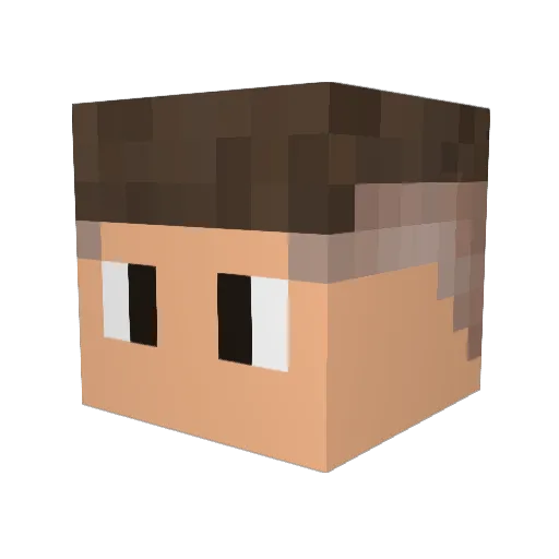 Artemkama Minecraft avatar head, 3D render
