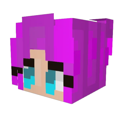 Artemysa Minecraft avatar head, 3D render