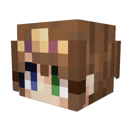 Artengia Minecraft avatar head, 3D render