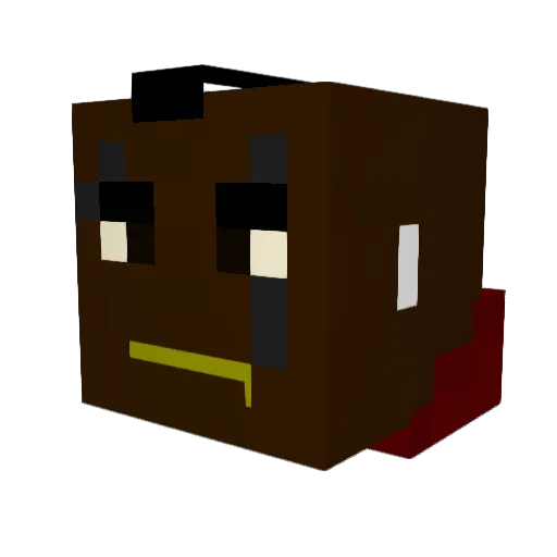 ArterRUS Minecraft avatar head, 3D render