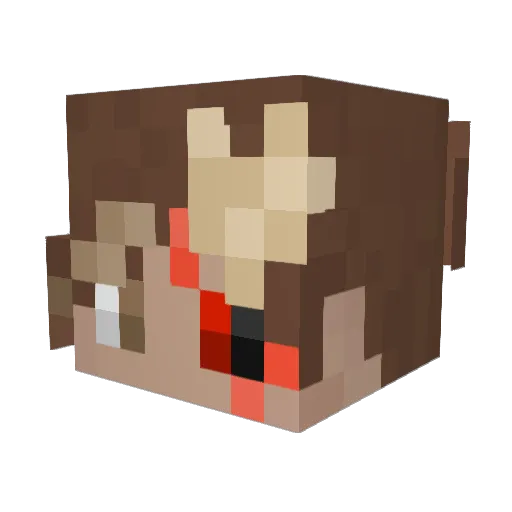 Arteriana Minecraft avatar head, 3D render