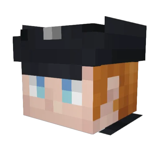 ArtesiaV Minecraft avatar head, 3D render