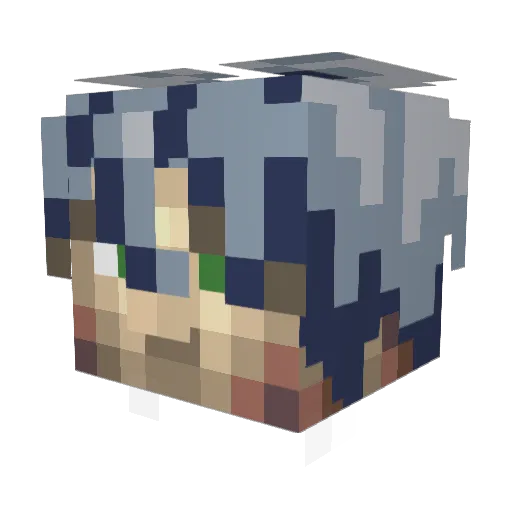Artfreak Minecraft avatar head, 3D render
