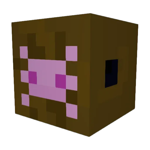 ArtfulCrawda Minecraft avatar head, 3D render