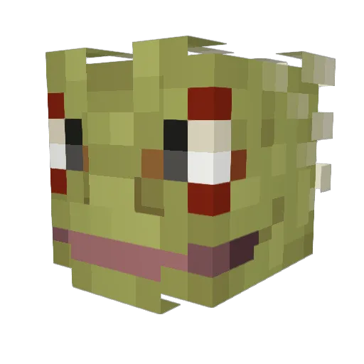 Artgonian Minecraft avatar head, 3D render