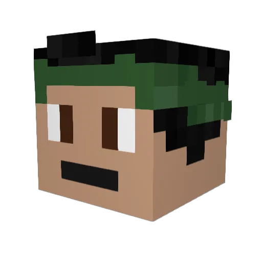 ArthV Minecraft avatar head, 3D render