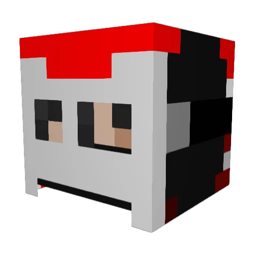 Arthamos Minecraft avatar head, 3D render