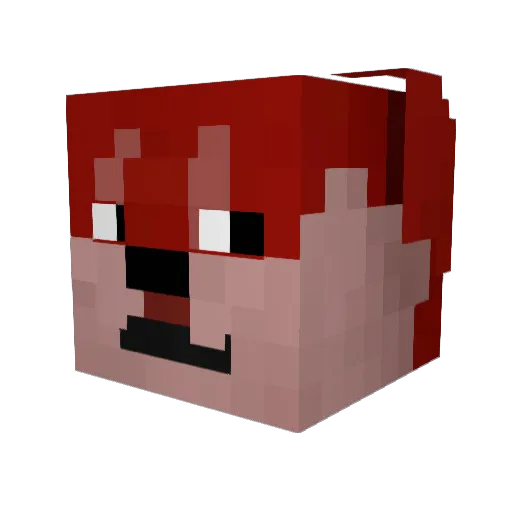 Arthare Minecraft avatar head, 3D render