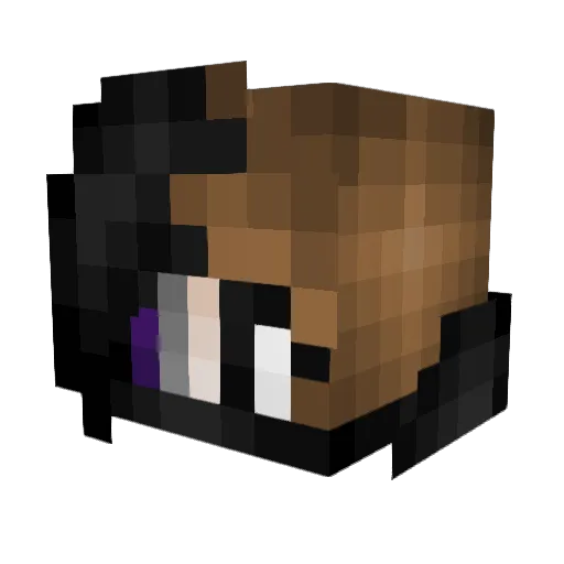 Arthelice Minecraft avatar head, 3D render