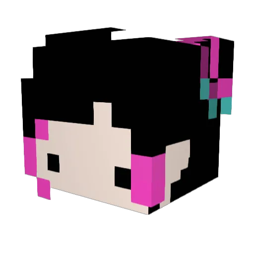 Arthemisee Minecraft avatar head, 3D render