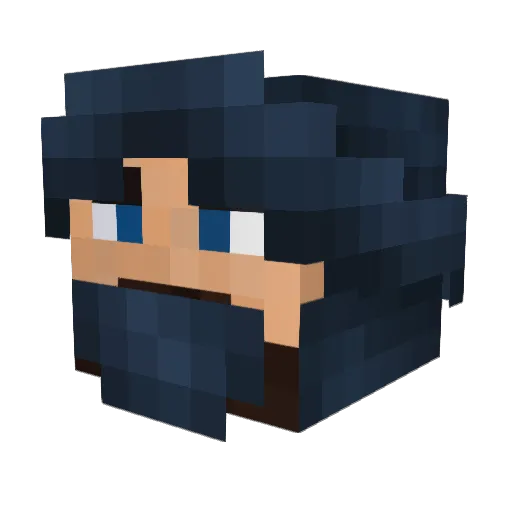 Artherius Minecraft avatar head, 3D render