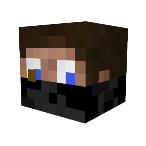 Arthodox Minecraft avatar head, 3D render