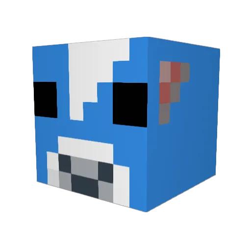 Artholla Minecraft avatar head, 3D render