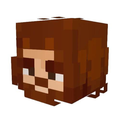 Arthorn Minecraft avatar head, 3D render