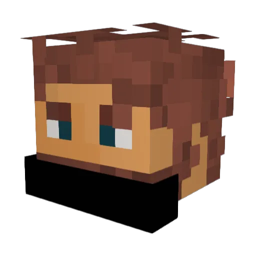 Arthrito Minecraft avatar head, 3D render