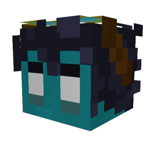 Arthunzial Minecraft avatar head, 3D render