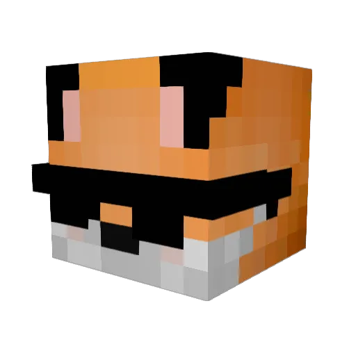 ArthurBrB44 Minecraft avatar head, 3D render