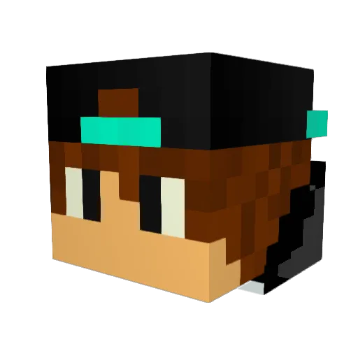 ArthurClient Minecraft avatar head, 3D render