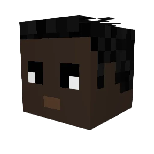 ArthurDoBrazil Minecraft avatar head, 3D render