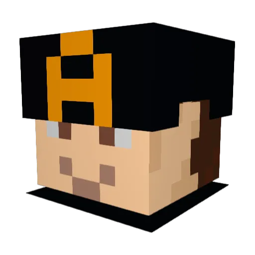 ArthurGame8 Minecraft avatar head, 3D render