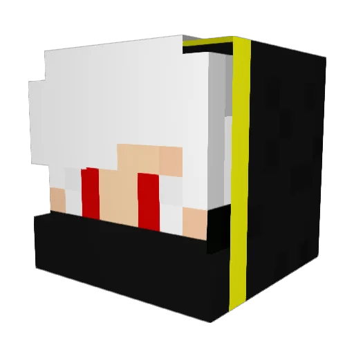 ArthurHack Minecraft avatar head, 3D render