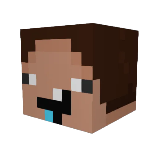 ArthurMaxwell Minecraft avatar head, 3D render