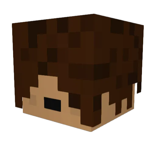 ArthurNewgate Minecraft avatar head, 3D render