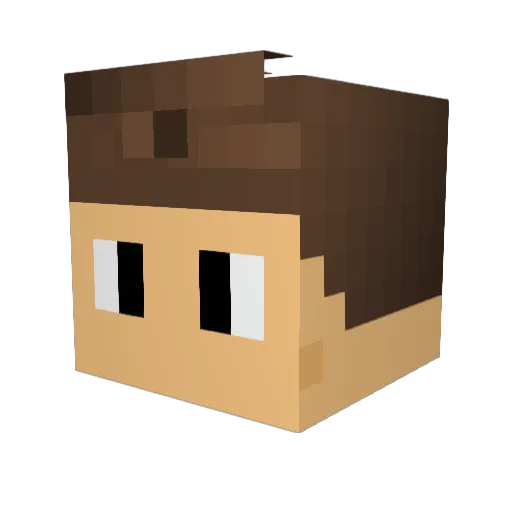 ArthurTvr Minecraft avatar head, 3D render