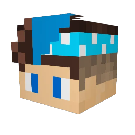 Arthur_GHOUL Minecraft avatar head, 3D render