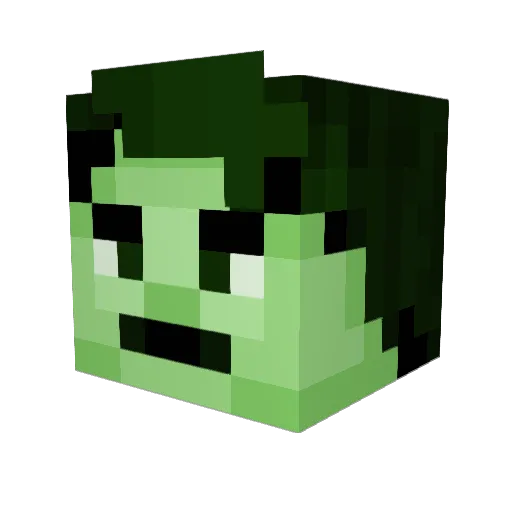 Arthure_ Minecraft avatar head, 3D render