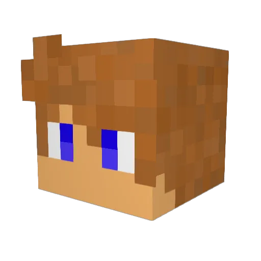 Arthuritop Minecraft avatar head, 3D render