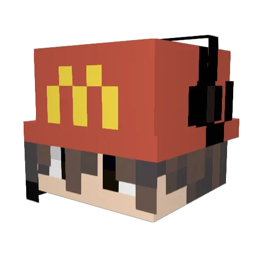 Arthurlol02 Minecraft avatar head, 3D render