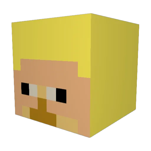 Arthurpom Minecraft avatar head, 3D render