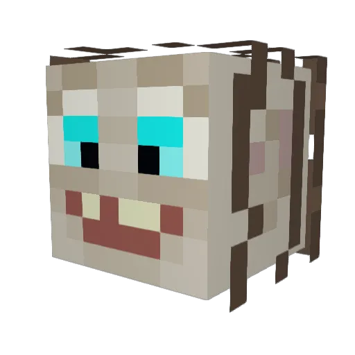 Arthurrito Minecraft avatar head, 3D render