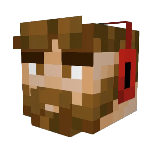 Arthurux881 Minecraft avatar head, 3D render