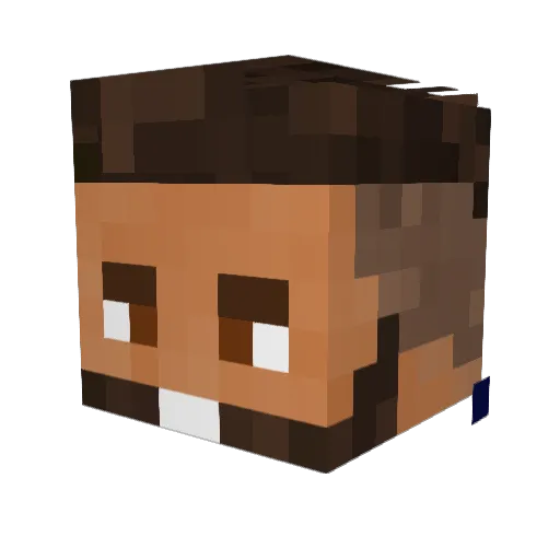 Arthvg Minecraft avatar head, 3D render