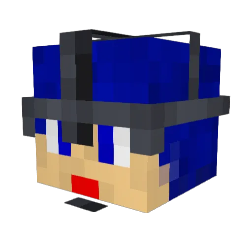 Arthweran Minecraft avatar head, 3D render