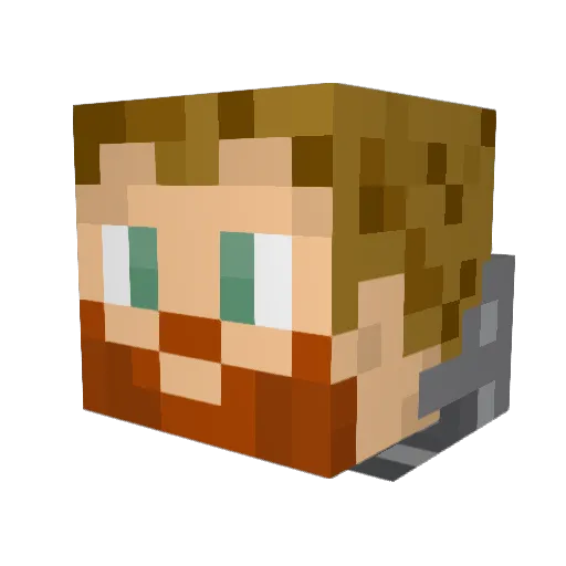 Arthye Minecraft avatar head, 3D render